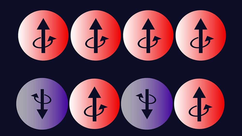 artist's depiction of two quantum simulations
