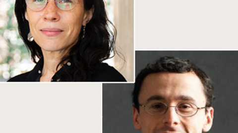 headshots of Prof. Cora Dvorkin and Dr. Jacob Barandes