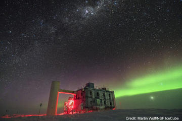 IceCube observatory against the night sky