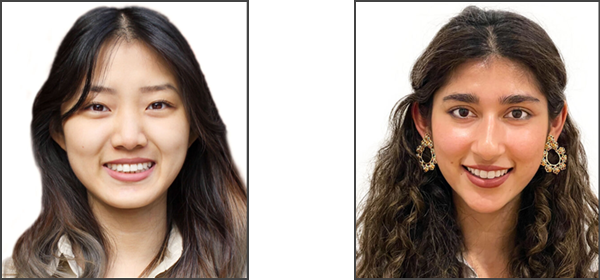 Portraits of Wenjie Gong and Zubia Hasan